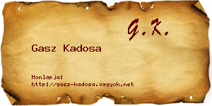 Gasz Kadosa névjegykártya